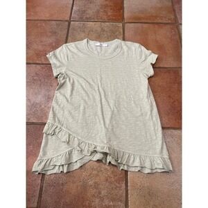 Wilt asymmetrical, ruffle T-shirt, sage green